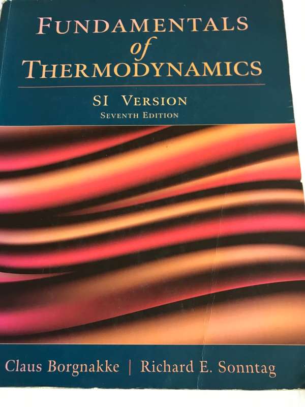 Fundamentals of Thermodynamics S1 version 7 edition Clause Borgnakke, Richard E Sonntag