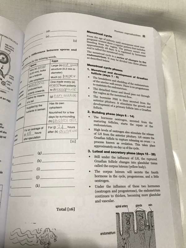 Grade 12 Life Science Textbook and workbook J. Grogan