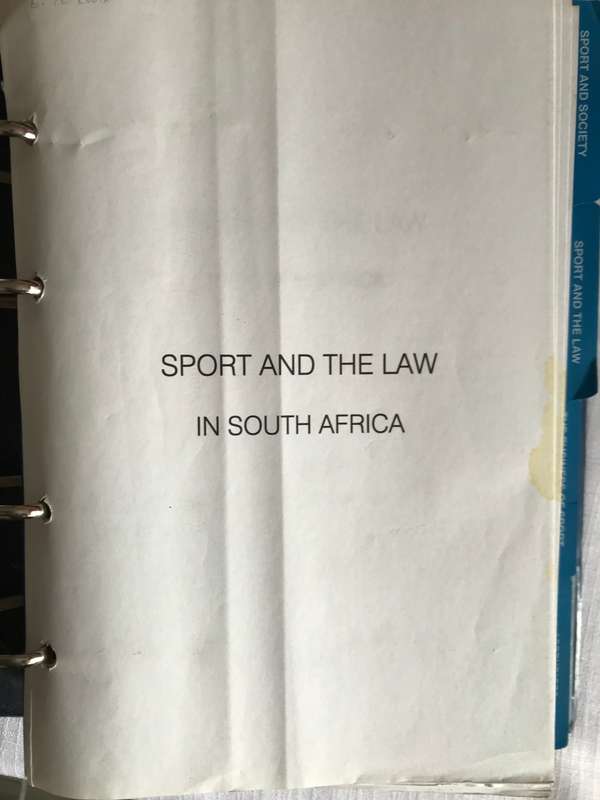 Sport and the Law in South Africa Butterworths