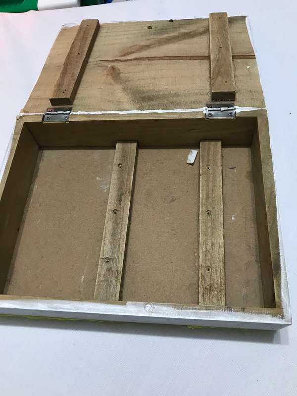 Jewelry or storage wooden holder with elephant  prints