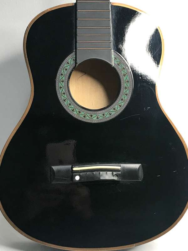 Acoustic Guitar no strings Black second hand