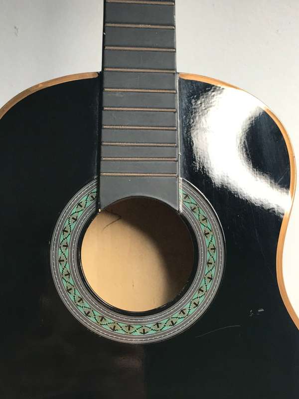 Acoustic Guitar no strings Black second hand