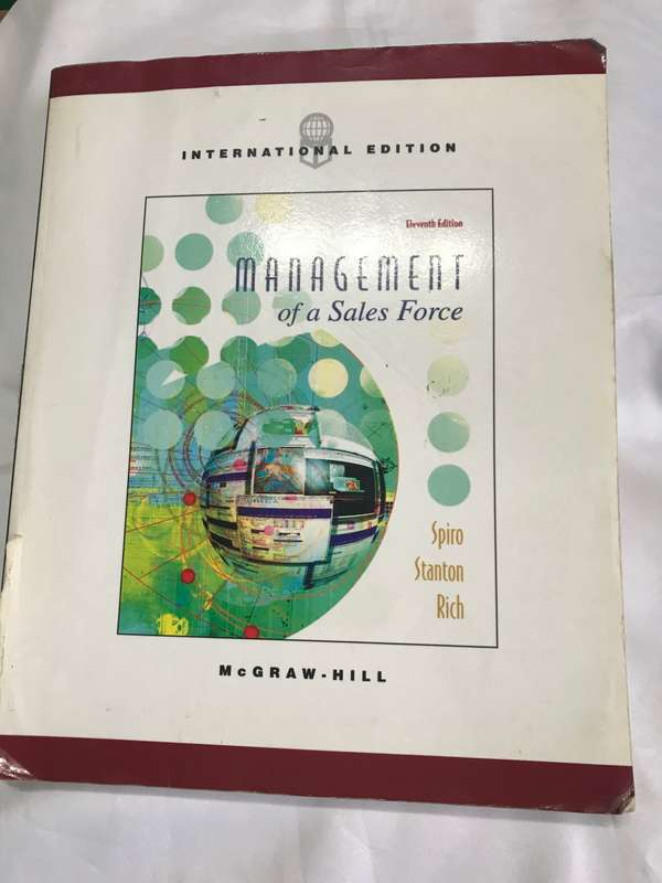 Management of Sales force 11 edition McGRAW.HILL