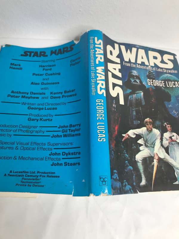 Star Wars Book Original 1978 written by George Lucas with original dust cover Plates inside 8 pages