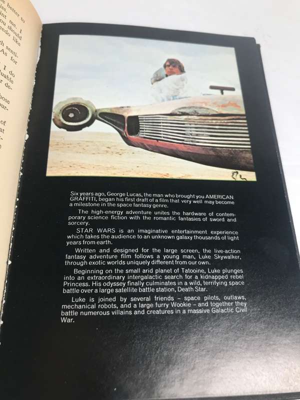 Star Wars Book Original 1978 written by George Lucas with original dust cover Plates inside 8 pages