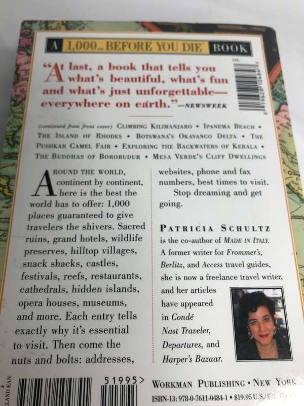 Book 1000 Place to See Before You Die A Traveler's Life List by Patricia Schultz