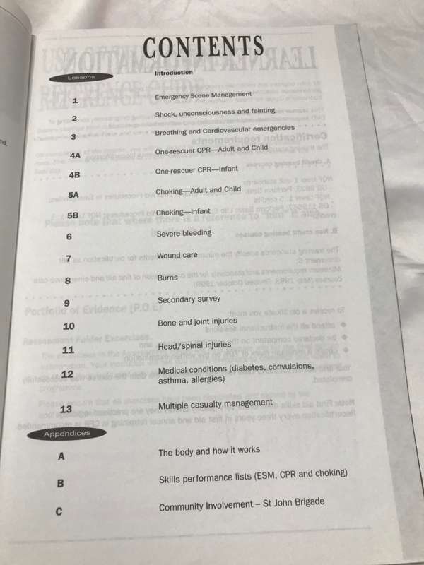 First Aid Training First on scene Learner Reference Guide Emergency Level ST John