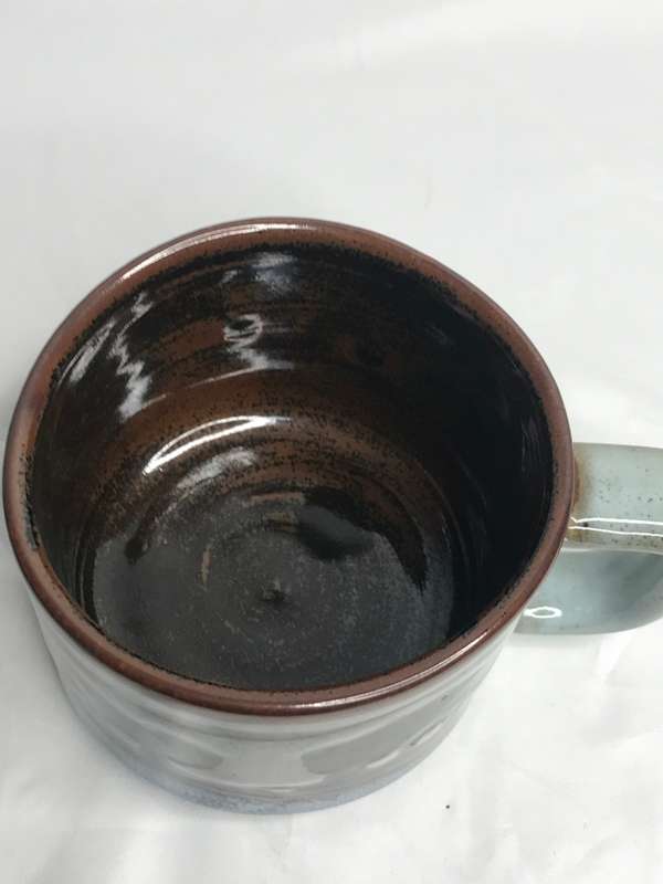 Mug Stoneware Mexico Style Buffalo Painted Ceramic.
