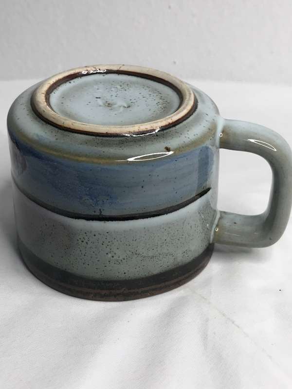 Mug Stoneware Mexico Style Buffalo Painted Ceramic.