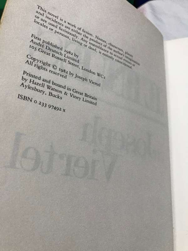 Life Lines A novel by Joseph Viertel 1st edition Hardcover