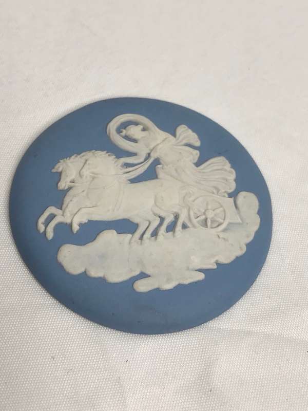 Wedgwood Medallions 2 Pieces 1950 Pegasus and Greek Hero plus Chariot