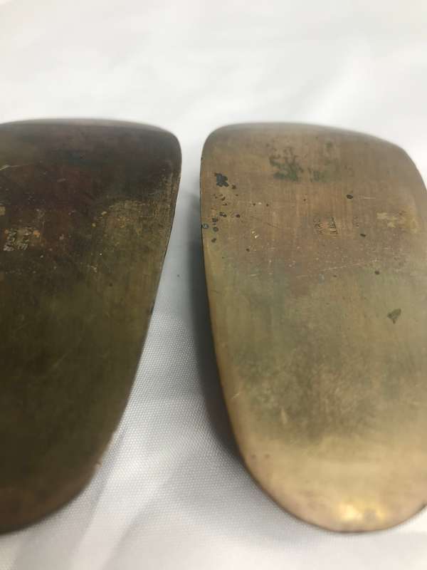 Antique Solid Brass and Copper Flower etched on Decorative Ashtray Mid Century set of 2