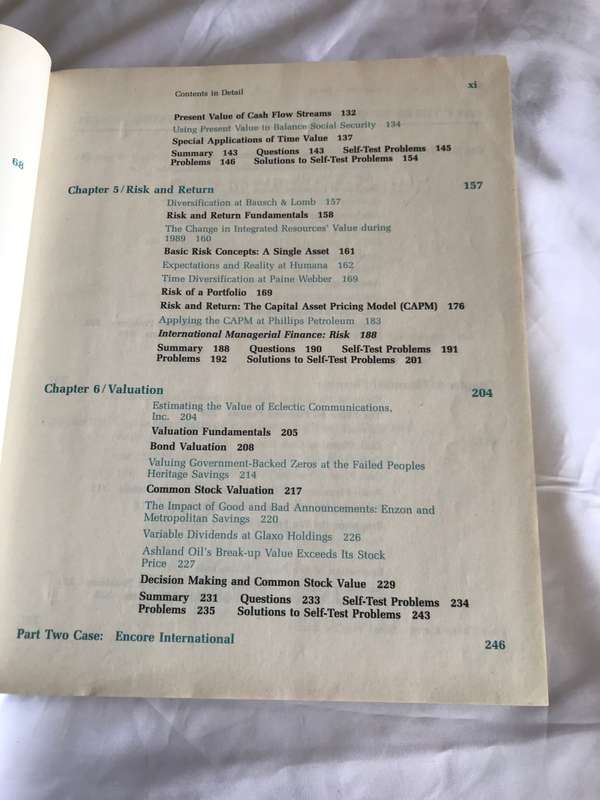 Principles of Managerial Finance Lawrence J Gitman 6th edition Hardcover