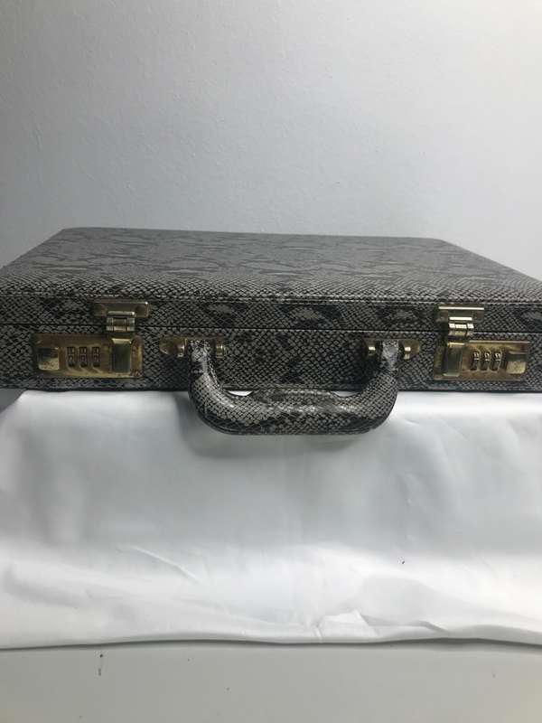 Python Leather Snake Briefcase