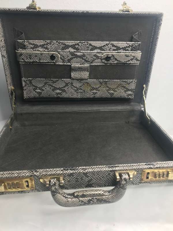 Python Leather Snake Briefcase