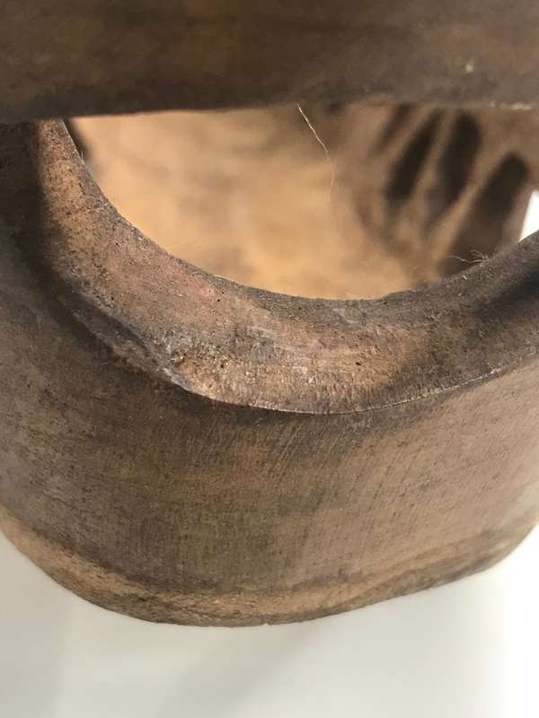 Wood Art Hand Carved wooden bowl Elephants Vintage 39cm x 11cm