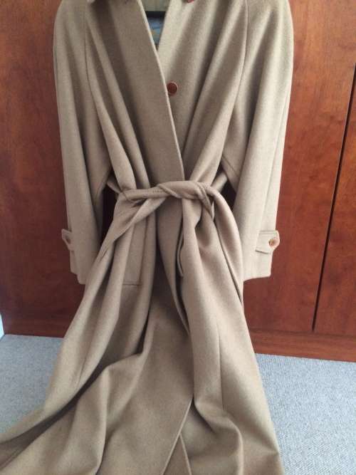 Aquascutum of London Ladies Camelhair Trench Coat Size 14/38/Large