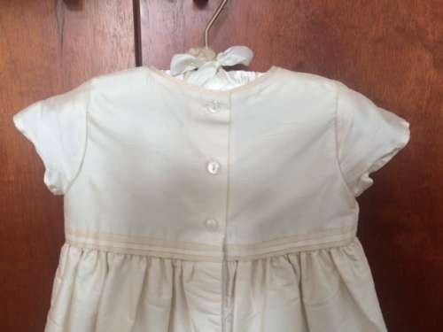 Mothercare 100% silk christening gown with matching slippers