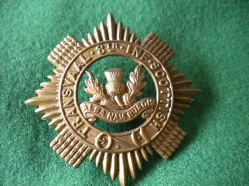 SOUTH AFRICA -  WWII - 8TH TRANSVAAL SCOTTISH  CAP BADGE