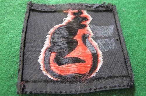 BRITAIN -  FORMATION BADGES OF WWII AND LATER - 7TH ARMOURED DIVISION SILK PATCH