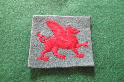 BRITAIN -  FORMATION BADGES OF WWII AND LATER - SOUTH WALES DISTRICT PATCH