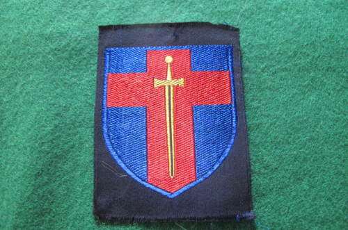 BRITAIN -  FORMATION BADGES OF WWII AND LATER - RHINE ARMY TROOPS SILK PATCH