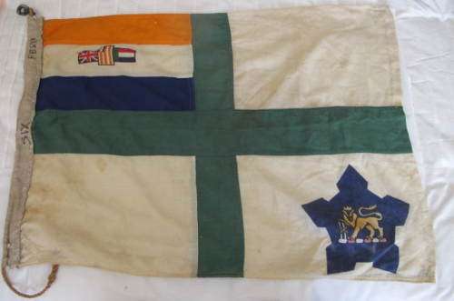 SOUTH AFRICA - BORDER WAR  - S.A. NAVY FLAG EX FRIGATE F628 68 X 85 CMS