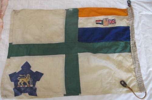 SOUTH AFRICA - BORDER WAR  - S.A. NAVY FLAG EX FRIGATE F628 68 X 85 CMS