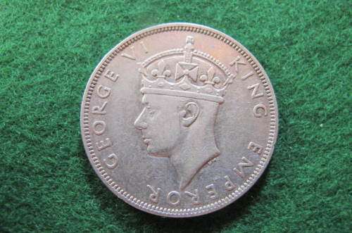 SOUTHERN RHODESIA  - 1938 HALF CROWN - .925 SILVER