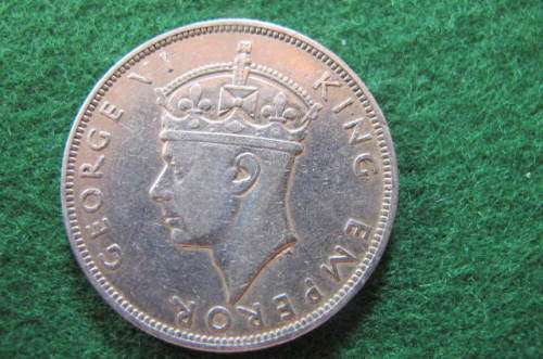SOUTHERN RHODESIA  - 1940 HALF CROWN -.925 SILVER