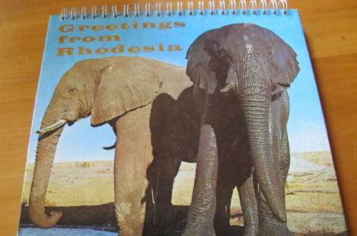 RHODESIA -GREETINGS FROM RHODESIA 1974 STAND UP DESK CALENDAR - GREAT FOR 50TH IN 2024