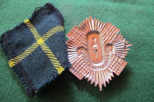 SOUTH AFRICA - SOUTH AFRICAN ARMY - CAPE TOWN HIGHLANDERS TAM-O-SHANTER BADGE