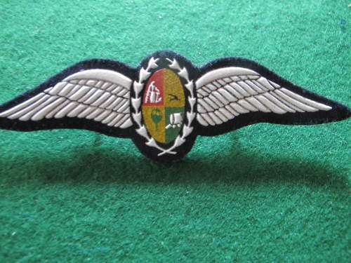 SOUTH AFRICA - SOUTH AFRICAN AIR FORCE  - NAVIGATOR RUBBERISED BADGE
