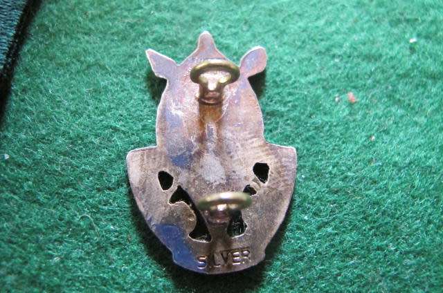 RHODESIA - BUSH WAR -  RHODESIAN AFRICAN RIFLES  OFFICERS SILVER BERET BADGE