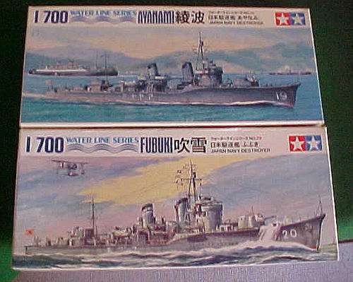 TAMIYA - 2 MODEL SHIPS FUBUKI & AYANAMI 1/700 SCALE