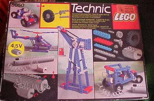 LEGO VINTAGE SET # 8050 - TECHNIC LEGO WITH 4.5 V MOTOR WITH BATTERY ROD