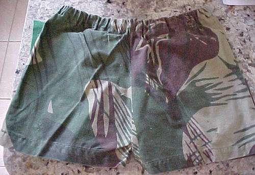 RHODESIA - BUSH WAR - PAIR OF CAMOFLAGUE SHORTS AS WORN BY SELOUS SCOUTS, SAS & RLI