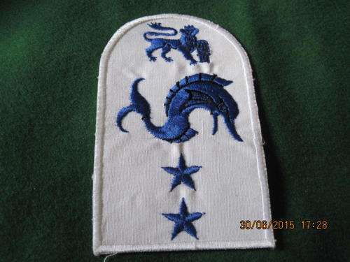SOUTH AFRICA - BORDER WAR - S.A. NAVY INTELLIGENCE INSTRUCTOR CLOTH BADGE SUMMER DRESS