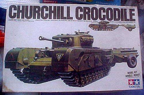 TAMIYA-CHURCHILL CROCODILE 1:35 MODEL KIT IN ORIGINAL BOX