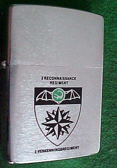 2 RECONNAISSANCE REGIMENT- ZIPPO LIGHTER NEVER USED 1991 ISSUE WITH ZIPPO CASE