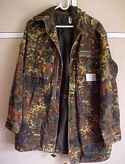 NATO COUNTRIES CAMOFLAGUE JACKET GERMANY SIZE LARGE WITH HOOD # 10