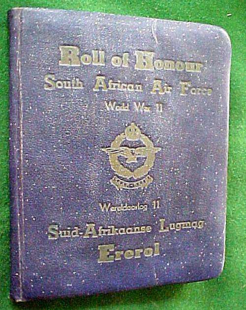 SOUTH AFRICA - SOUTH AFRICAN AIRFORCE ROLL OF HONOUR WWII BOOK RARE