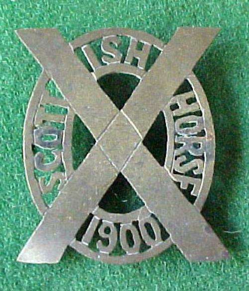 SOUTH AFRICA-BOER WAR-SCOTTISH HORSE SLOUCH HAT BADGE OWEN # 592 RARE