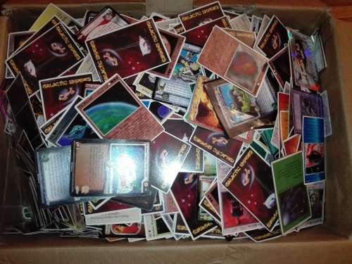Box with thousands of collectible cards Galactic Empires, DBZ, Star Wars ect 3000+++