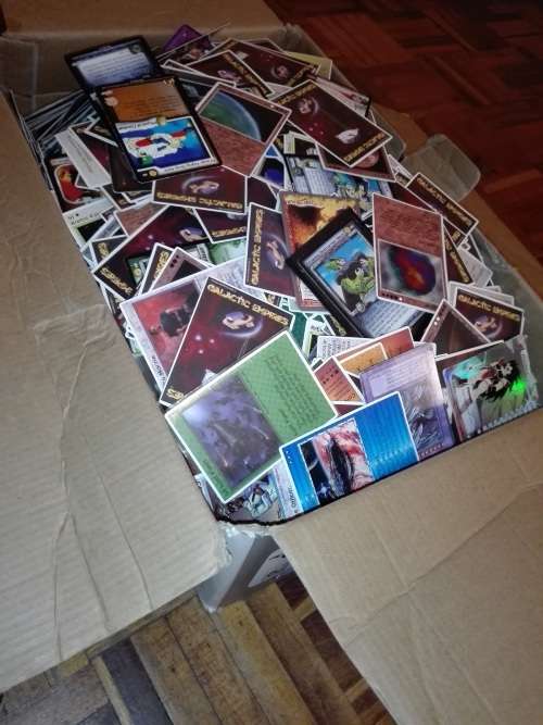 Box with thousands of collectible cards Galactic Empires, DBZ, Star Wars ect 3000+++