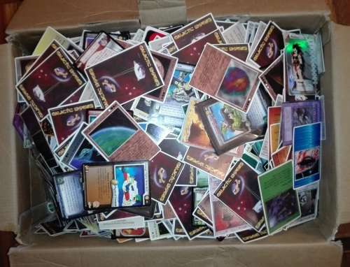 Box with thousands of collectible cards Galactic Empires, DBZ, Star Wars ect 3000+++