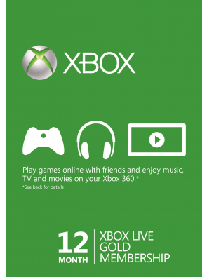 Xbox Live 12 Month Gold Membership Key Xbox One E-Mail