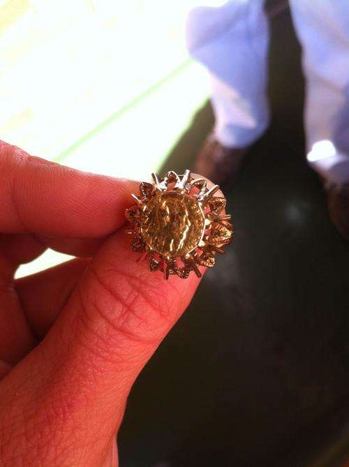 1865 MAXIMILIANO EMPERADOR COIN RING