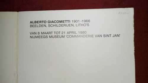 Alberto Giacometti 1901-1966 Beelden, Schilderen, Litho`s