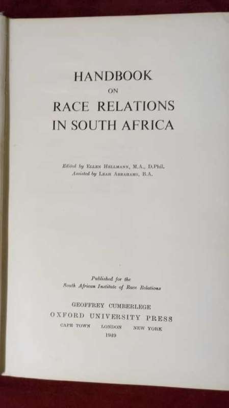 Handbook on Race Relations in South Africa (1949)